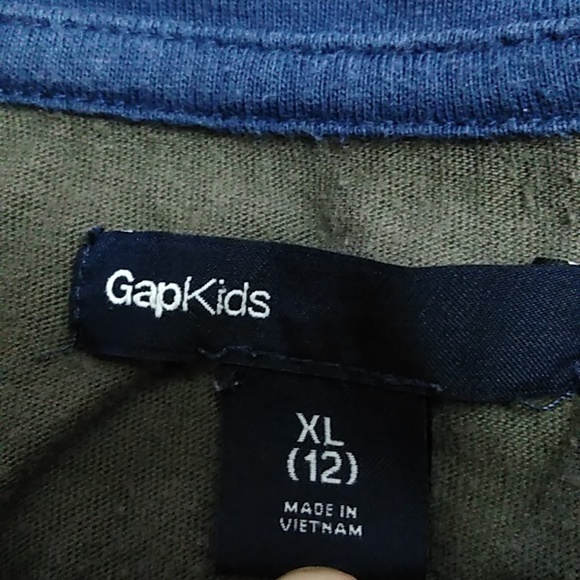 💙 Gap Girls Size XL (12) Long Sleeve Hi-Low Top with Sequin Pocket - Picture 4 of 5